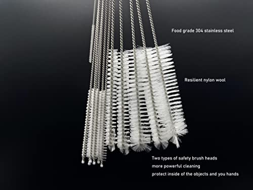 12 PCS Straw Cleaner Brush kit with 2mm