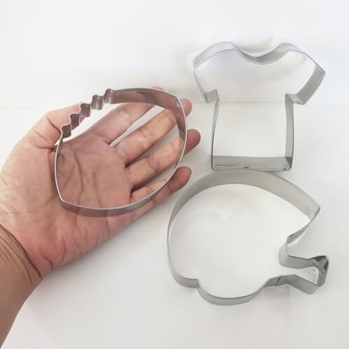 Football Jersey Helmet Cookie Cutters Set (3 Count)