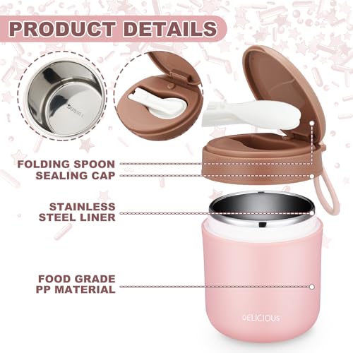 3 Pack Insulated Food Jar Set for Kids 15.2oz Insulated Food Container