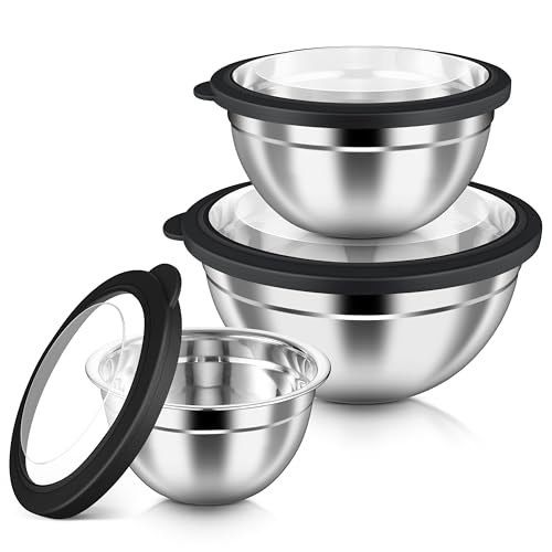 Mixing Bowls with Airtight Clear Lids (6 Count)