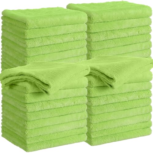 30 Pcs 16 x 16 Inch Edgeless Microfiber Plush Towels for Cars Detailing Drying Wash Polishing Absorbent Cleaning Cloths (30 Count)