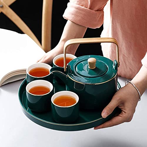 Ceramic Coffee Tea Gift Sets Cups Service for 4 Teapot and Tray Afternoon Tea Cup Gift Box