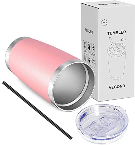 20oz Tumbler with Lid and Straw Stainless Steel Tumbler Cup Vacuum Insulated Double Wall Travel Coffee Mug Powder Coated Coffee Cup