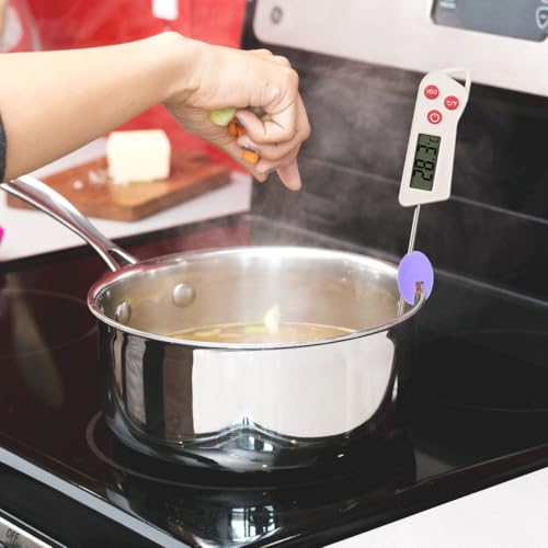 Thermometer Pot Clip Temperature Probe Clip Holder for Pots and Pans Cooking Thermometer Bracket for Candy Baking Meat Saucepan 1.85 X 1.14 X 1.14 in