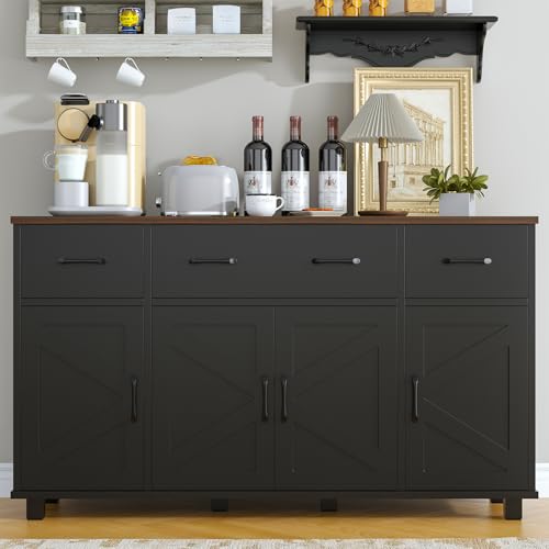 55" Sideboard Buffet Cabinet with Storage