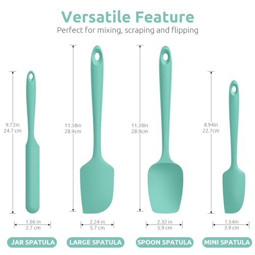 Silicone Spatula Set with 600 Degrees Fahrenheit Heat Resistant