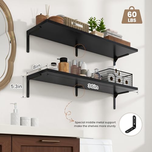 Deep Floating Shelves (2 Count)