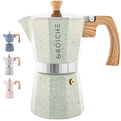 Milano Stovetop Espresso Maker Moka Pot 9 espresso Cup 15.2oz Mint (9 Count)