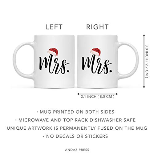 Christmas Winter Holiday 11oz. Coffee Mug Lesbian Couples (2 Count)