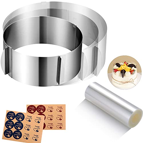 Cake Rings Mousse Mold Acetate Cake Collar Set