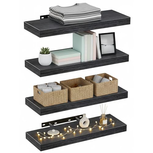 Floating Wall Shelves (4 Count)