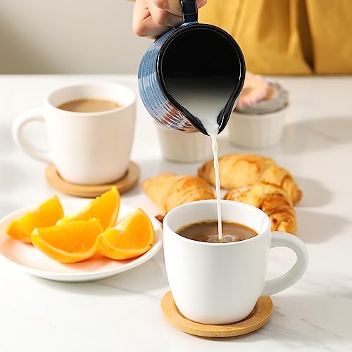8 oz Cappuccino Cups with Saucers set of 6 (6 Count)