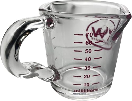 3oz Double Spout Glass Espresso Shot Pitcher ML OZ Measuring Cup