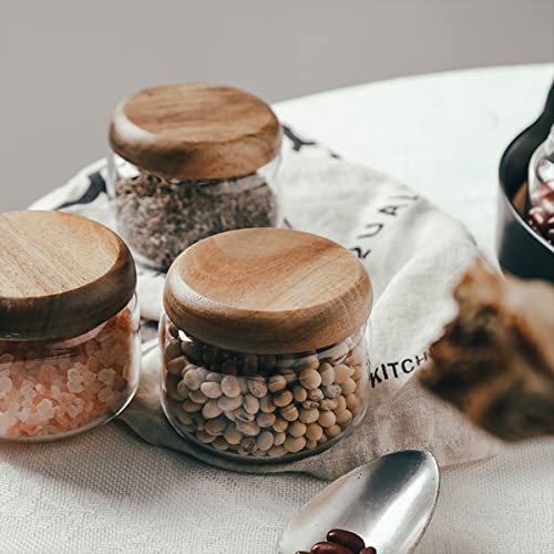 Glass Food Storage Containers With Wooden Lids
