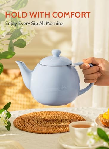 Teapot Porcelain Tea Pot with Stainless Steel Infuser