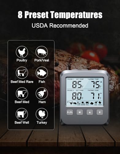 Dual Probe Meat Thermometer Digital for Cooking