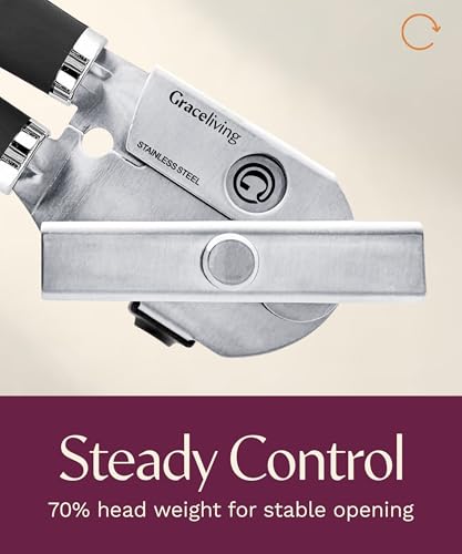 Heavy Duty Manual Can Opener with Magnetic Lid Lifter