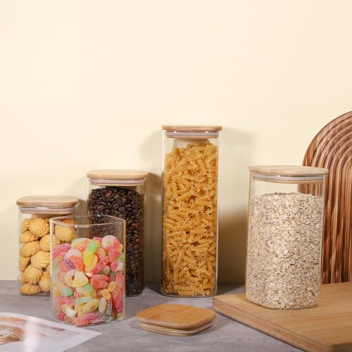 Glass Food Storage Jars 76 oz Set of 3 (3 Count)