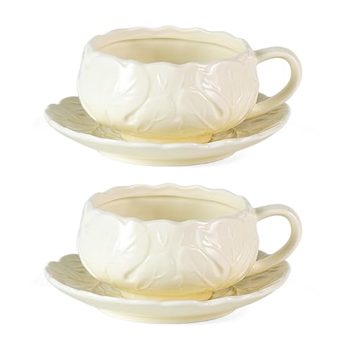Tea Cups and Saucers Set of 2 (2 Count)