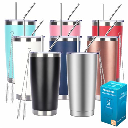 20oz Stainless Steel Insulated Tumblers Bulk (8 Count)