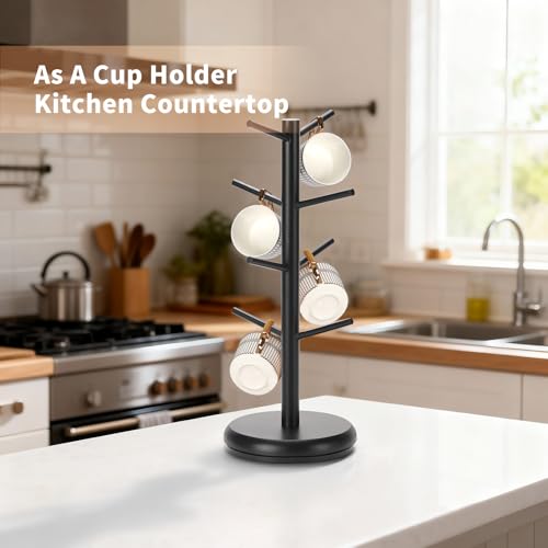 Mug Holder 360° Rotating Mug Tree Holds 8 Coffee Cups