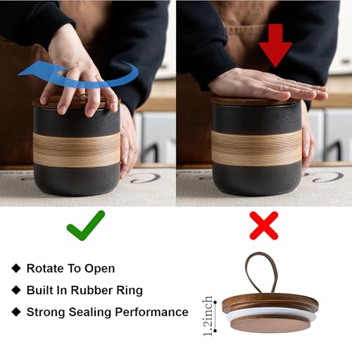 Ceramic Coffee Container with Lid