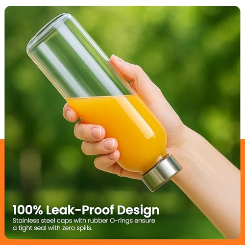Clear Glass Bottles with Lids