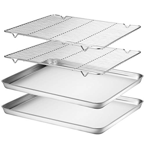 Baking Sheet & Rack Set [2 Sheets + 2 Racks]