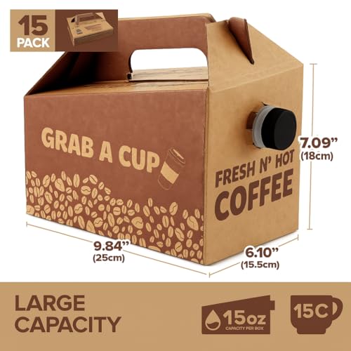 96 oz Disposable Coffee Box Dispensers (15 Count)