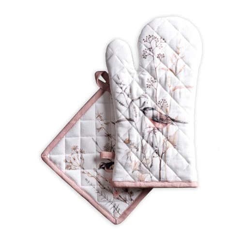 100% Cotton Oven Mitt & Pot Holder Set
