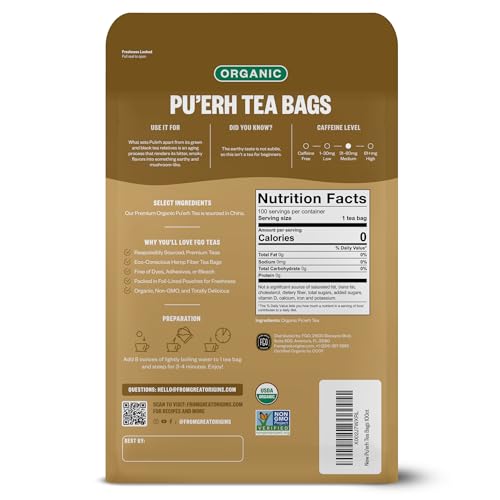 Organic Pu'erh Tea (100 Count)