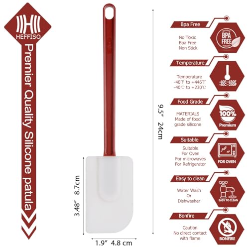 6 Pcs Commerical Rubber Spatula