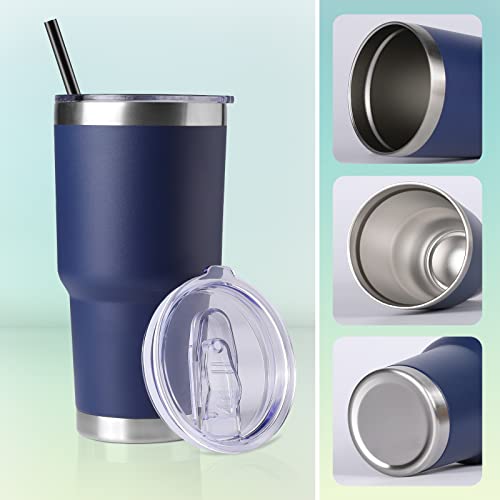 30 oz Tumbler with Lid and Straw (4 Count)