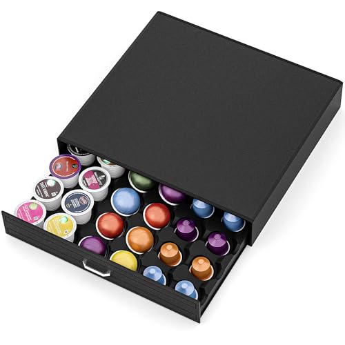 K Cup Holder Drawer 30 Pods Capacity Coffee Pod Holder Black