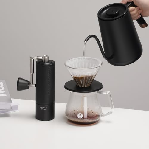 Manual Coffee Grinder Chestnut C3S Max Capacity 30g with CNC Stainless Steel Conical Burr
