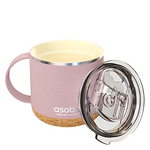 Infinite Stainless Steel Insulated Coffee Mug with Inner Ceramic Coating and Cork Coaster 16 Ounce