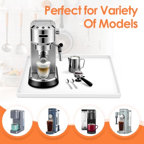 Silicone Coffee Maker Mat with Lip for Countertops