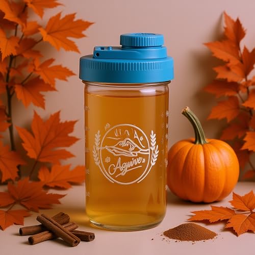 Mason Jar Drinking Cup Pint and Half Drinking Lid and Azure 24oz Jar