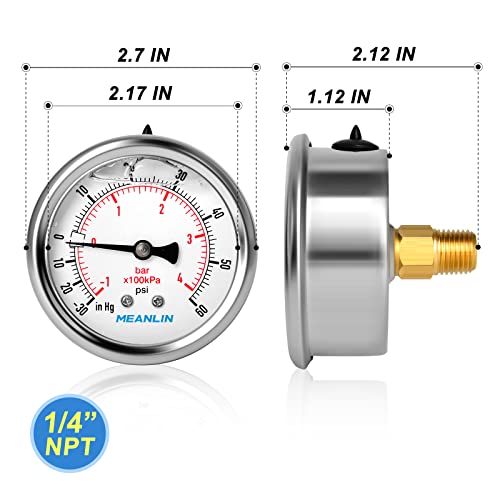 30inHG~60Psi Stainless Steel 1