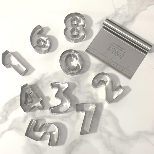 Number Cookie Cutters Shapes 9pcs (10 Count)