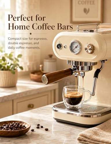 5oz Double Walled Glass Coffee Mugs with Handles (4 Count)