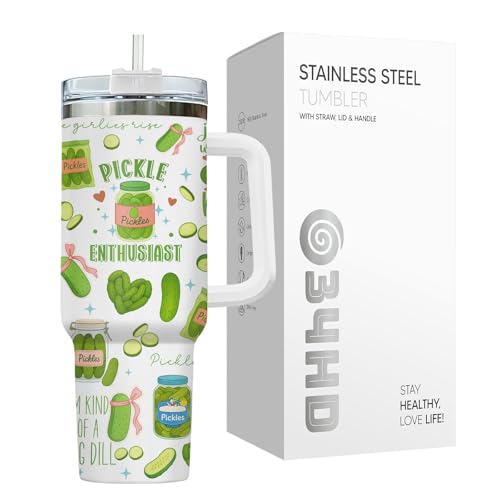 Funny Pickle Just Girl Who 40 oz Tumbler with Handle