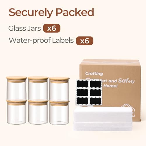 Glass Storage Containers with Lids 0.6 Qt (6 Count)
