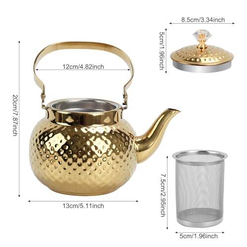 1.2L Hammered Tea Kettle Stovetop
