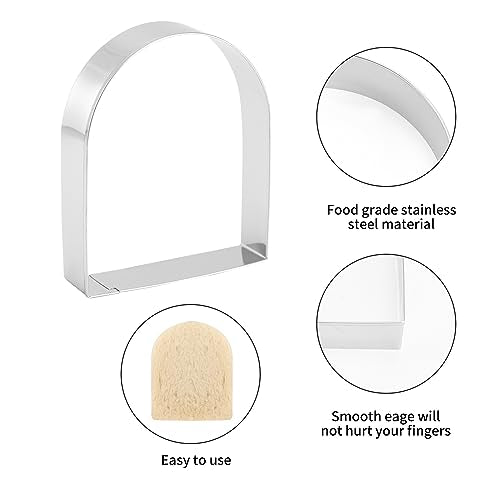 Arched Cookie Cutter Set ANCKNE 4 piece geometric cookie cutter molds (4 Count)