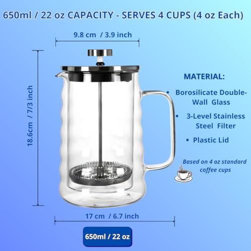 Glass French Press Coffee Maker