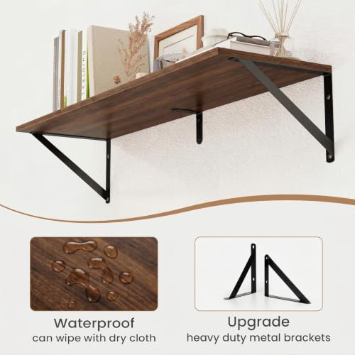 Black Deep Floating Shelves for Wall