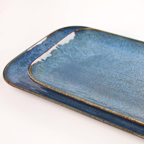Porcelain Dinner Plates Blue 2 PCS (2 Count)
