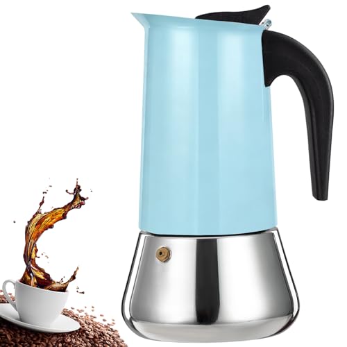 12 Cup Stovetop Espresso Maker Stainless Steel Moka Pot Stove Top Percolator Italian Coffee Makers Capable Mocha Greca Machine Cafe Classic Induction Cookers for Home and Camping 600ml 20oz