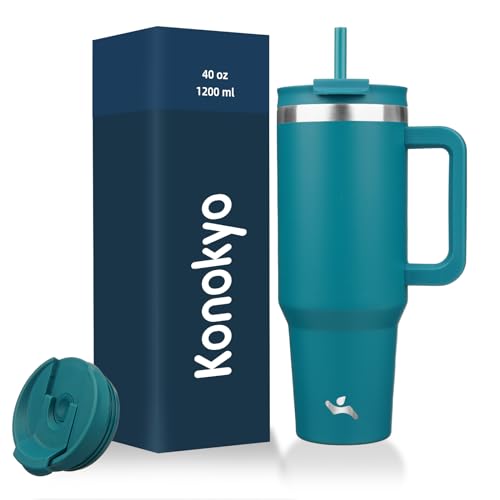 40 oz Insulated Tumbler Water Bottle with Handle